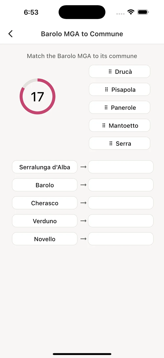 Barolo MGA to Commune matching quiz